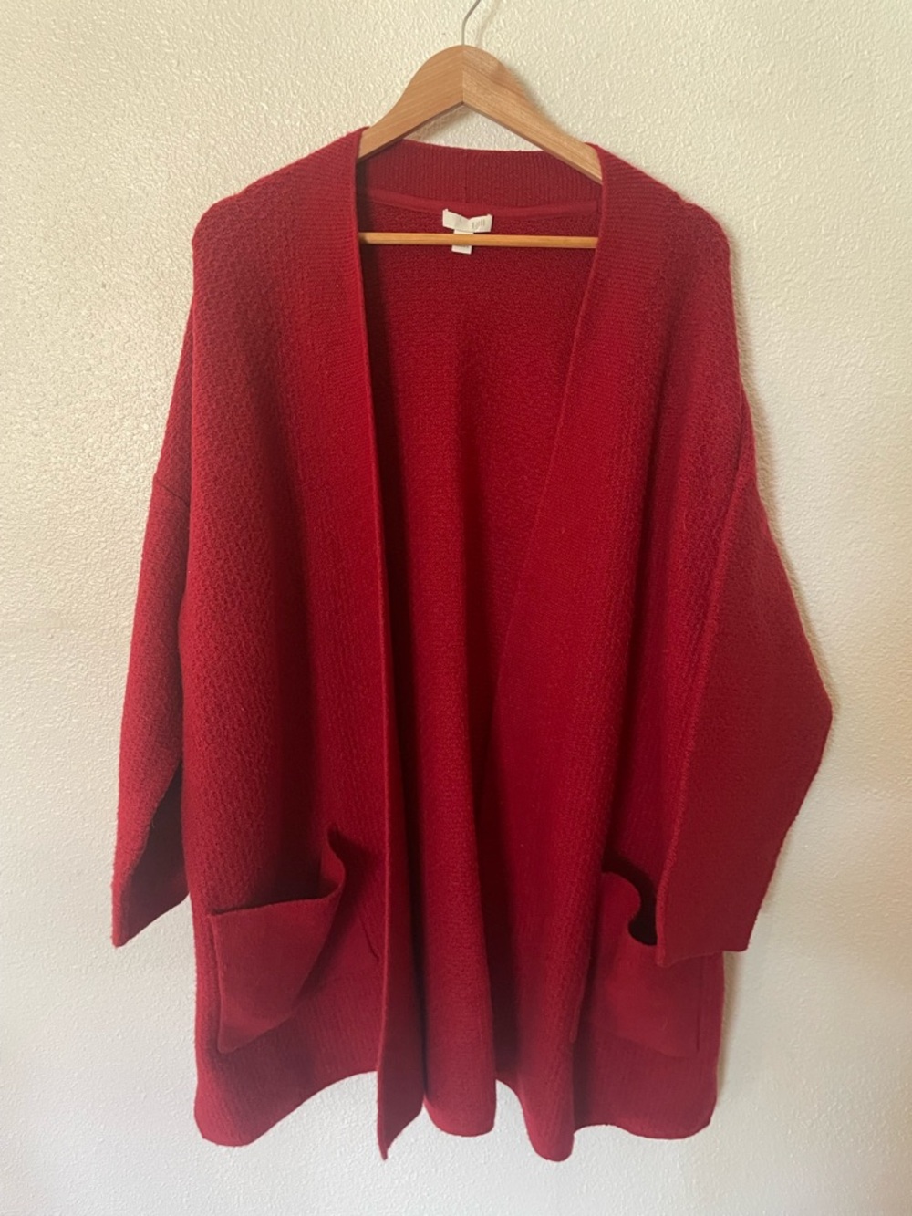 J. Jill Red Open-Front Pocket Cardigan Size 2X Plus